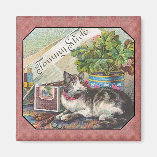 Cat on a Table Magnet マグネット (正面)