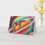 Cat on a Taco Planet, All Occasion カード (黄色い花)