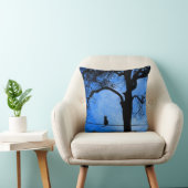 Cat on a Wire Blue Moon クッション (椅子)