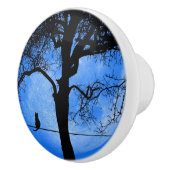 Cat on a Wire Blue Moon セラミックノブ (右)