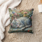 Cat on Bench クッション (ブランケット)