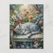 Cat on Bench ポストカード (正面)