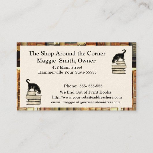 Cat on Books名刺 名刺 (正面)