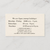 Cat on Books名刺 名刺 (裏面)