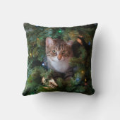 Cat on Christmas tree クッション (裏面)