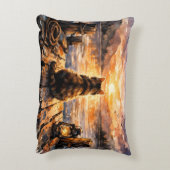 Cat on Dock at Sunset アクセントクッション (裏面(縦))