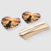 Cat on Dock at Sunset ハンドファン (組立なし)