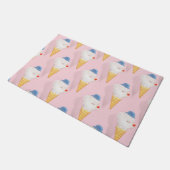 Cat on Dout Pool Float ドアマット (アングル)