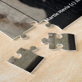 Cat on Fence #9 (Personalize引用文) ジグソーパズル (側面)