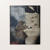 Cat on Fence #9 (Personalize引用文) ジグソーパズル (縦)