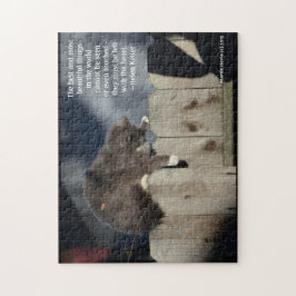 Cat on Fence #9 (Personalize引用文) ジグソーパズル