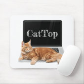 Cat on Laptop - CatTop マウスパッド (マウス)