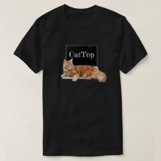 Cat on Laptop - CatTop Tシャツ