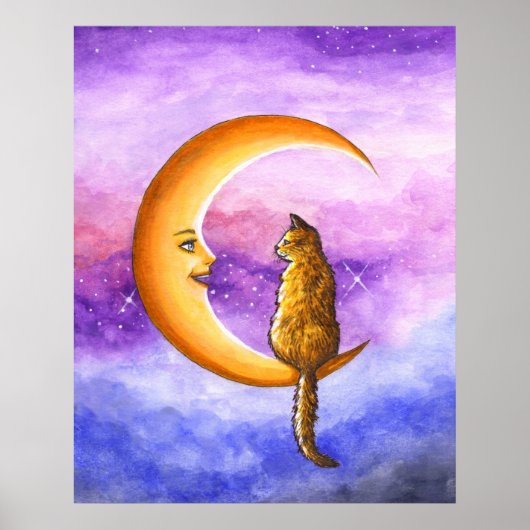 Cat on moon 673 ポスター (正面)