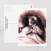 Cat on Phone Louis Wainはがき ポストカード (正面/裏面)