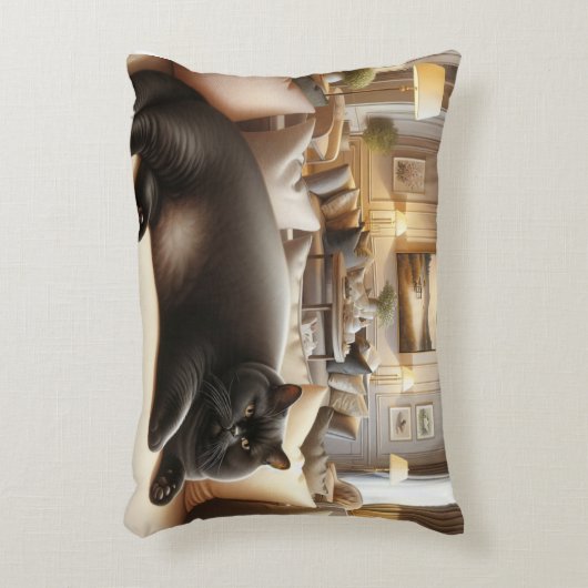 Cat on sofa so comfort アクセントクッション (正面(垂直))