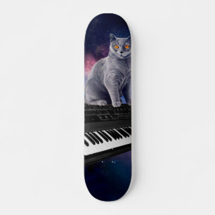 Cat on Synseziser in宇宙 スケートボード