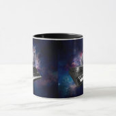 Cat on Synseziser in宇宙 マグカップ (中央)