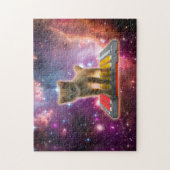 Cat on synthesizers in宇宙 ジグソーパズル (縦)