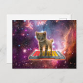 Cat on synthesizers in宇宙 ポストカード (正面/裏面)