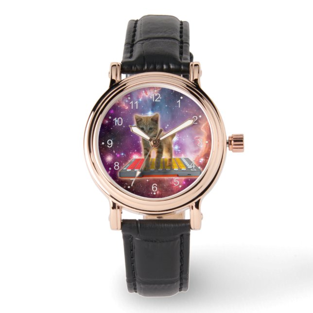 Cat on synthesizers in宇宙 腕時計 (正面)