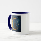 Cat on the Moon Coffee Mug マグカップ (正面左)
