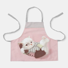 Cat on the Phone エプロン