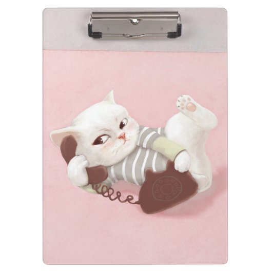 Cat on the Phone クリップボード (正面)