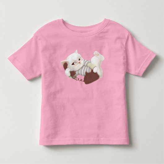 Cat on the Phone トドラーTシャツ (正面)