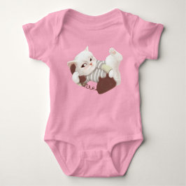 Cat on the Phone ベビーボディスーツ