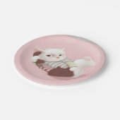 Cat on the Phone ペーパープレート (アングル)