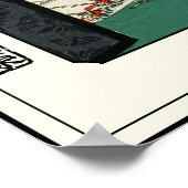 Cat on Window by広重歌川広重 ポスター (角)