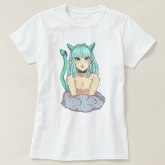 Cat Oppai Girl Tシャツ