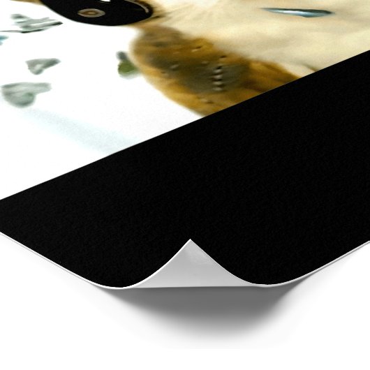 Cat Owl Funny Cursed Internet Trendy Meme Funny Me ポスター (角)