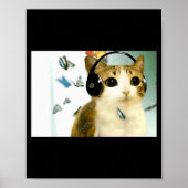 Cat Owl Funny Cursed Internet Trendy Meme Funny Me ポスター (正面)