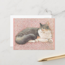 CAT PAINTED POSTCARD ポストカード