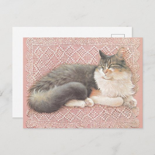 CAT PAINTED POSTCARD ポストカード (正面/裏面)