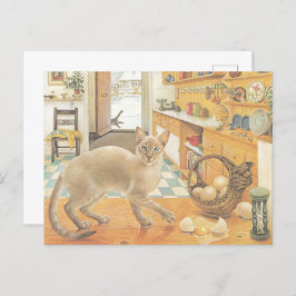 CAT PAINTED POSTCARD ポストカード