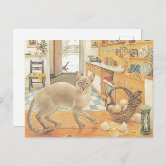 CAT PAINTED POSTCARD ポストカード (正面/裏面)