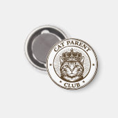 Cat Parent Club – For Humans Owned by Cats マグネット (正面/裏面)