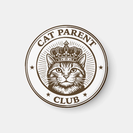 Cat Parent Club – For Humans Owned by Cats マグネット (正面)