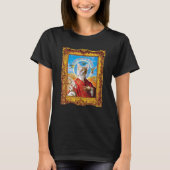 Cat Parody Renaissance Painting Weird Cat Saint Tシャツ (正面)
