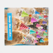 Cat Party フリースブランケット (正面(横))