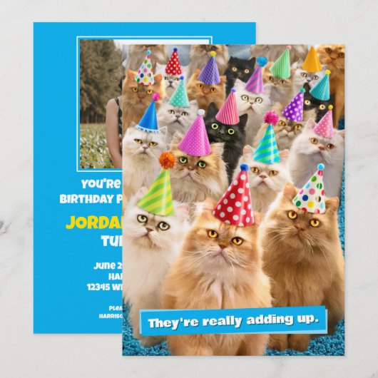 Cat Party 招待状 (正面/裏面)