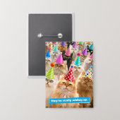 Cat Party 缶バッジ (正面/裏面)
