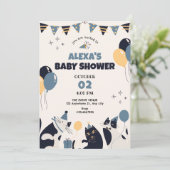 Cat party baby shower 招待状 (スタンド正面)