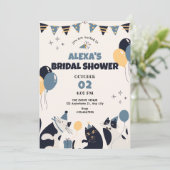 Cat party bridal shower 招待状 (スタンド正面)