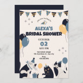 Cat party bridal shower 招待状 (正面/裏面)