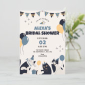 Cat party bridal shower 招待状 (スタンド正面)