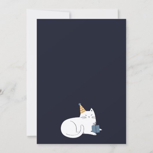 Cat party bridal shower 招待状 (裏面)